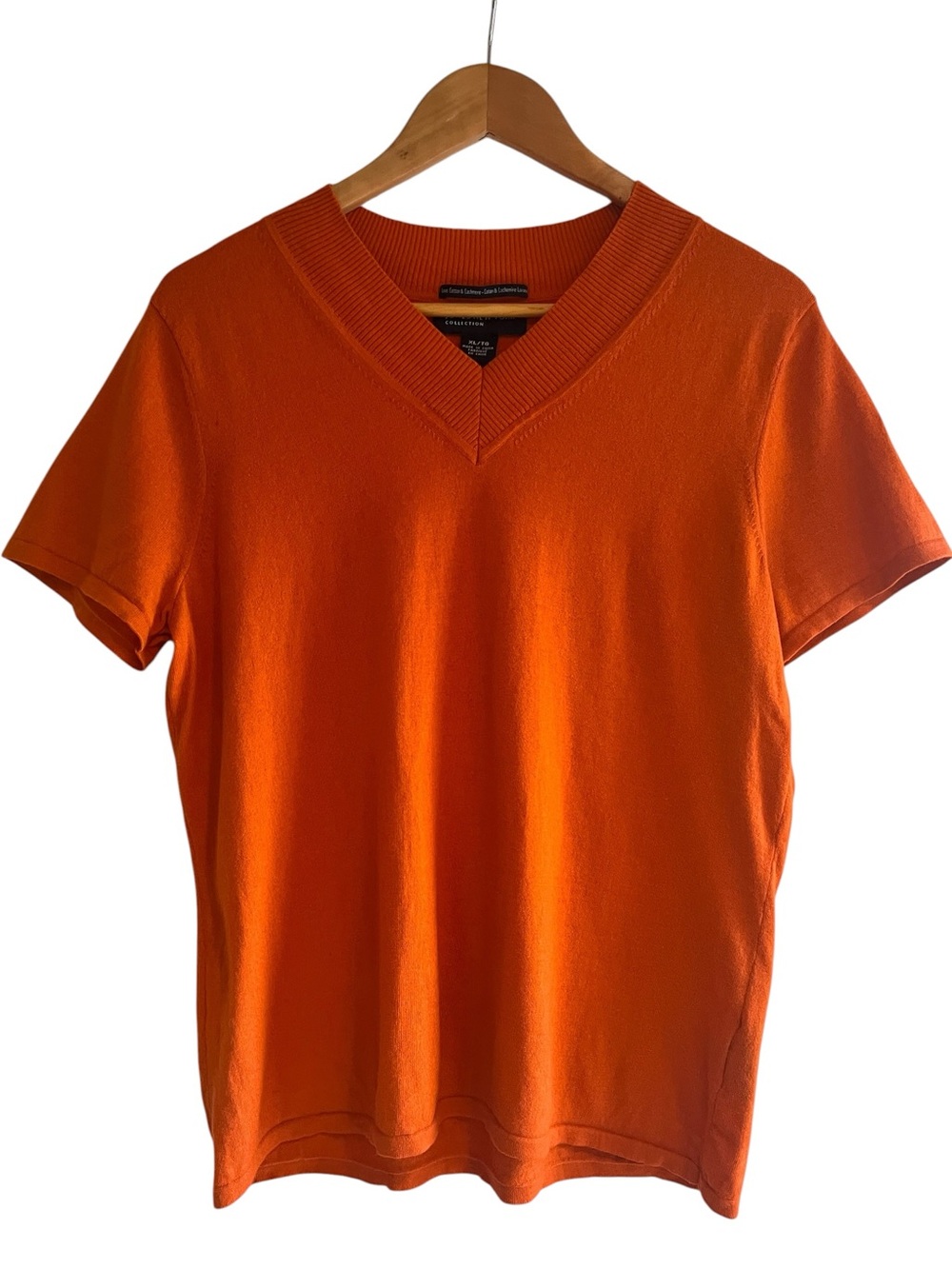 Jones New York cashmere & cotton short sleeve sweater XL excellent condition